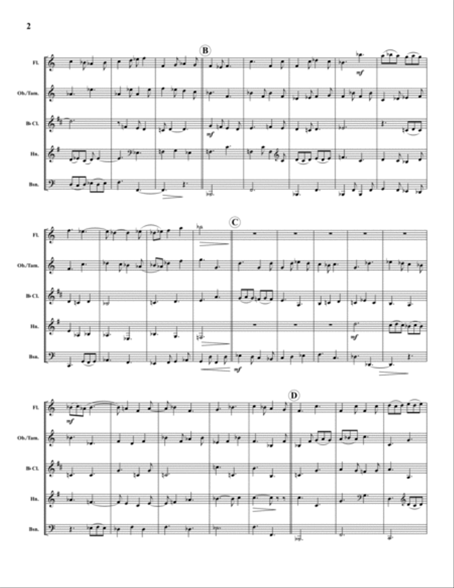 Medieval Suite Woodwind Quintet scores gallery preview page 2