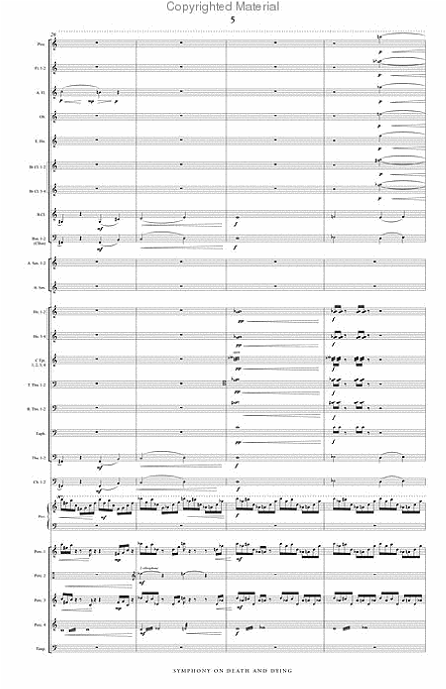 Symphony on Death & Dying Concert Band scores gallery preview page 6