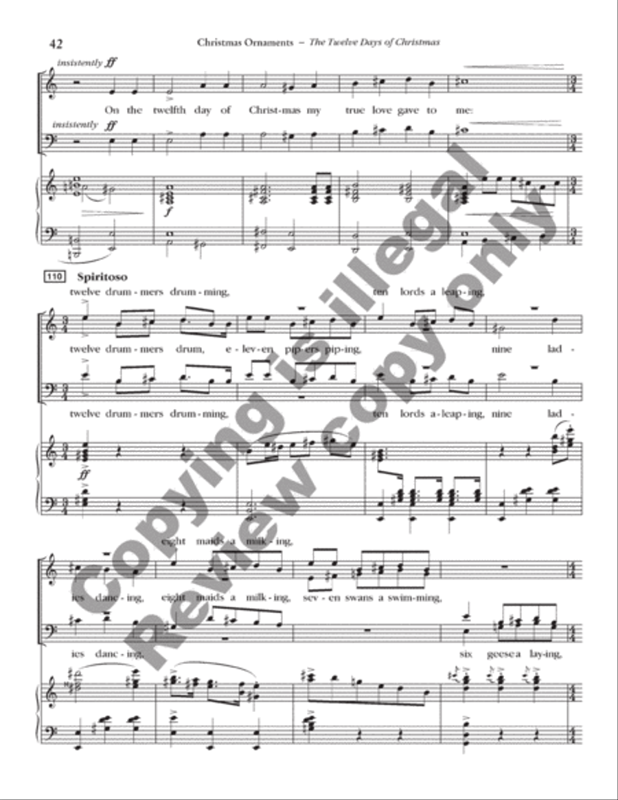 Christmas Ornaments 4-Part scores gallery preview page 37