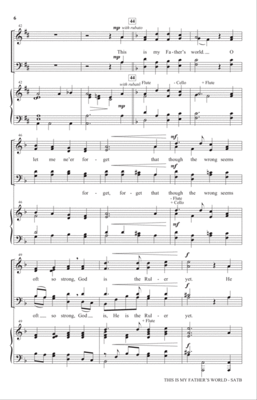 This Is My Father's World 4-Part scores gallery preview page 5