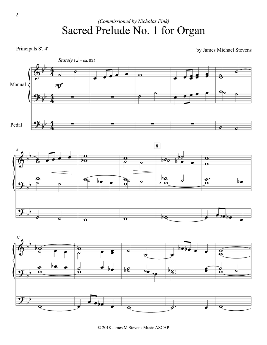 Sacred Preludes for Organ No. 1-4 Organ Solo scores gallery preview page 2
