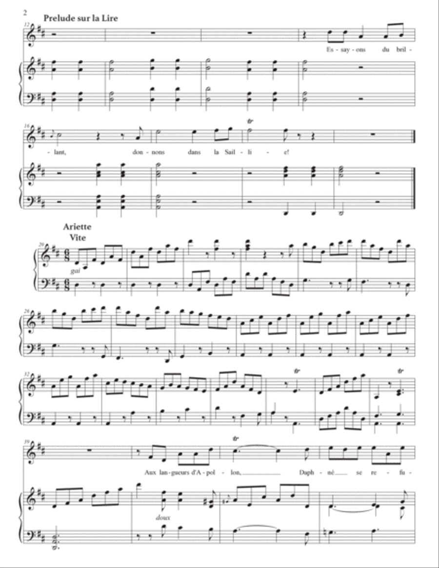 RAMEAU: Aux langueurs d’Apollon (transposed to D major, D-flat major, and C major) Voice scores gallery preview page 3
