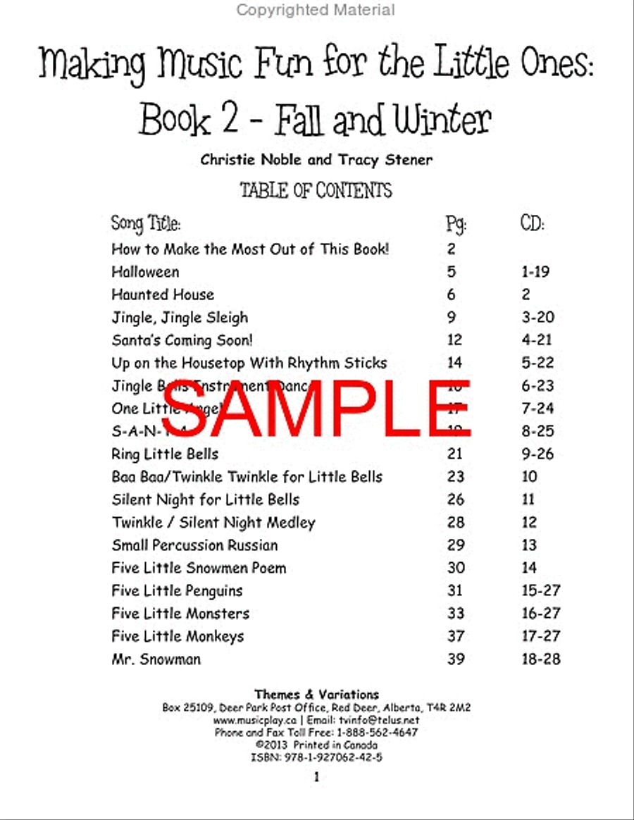 Making Music Fun for the Little Ones!, Book 2 CD scores gallery preview page 2