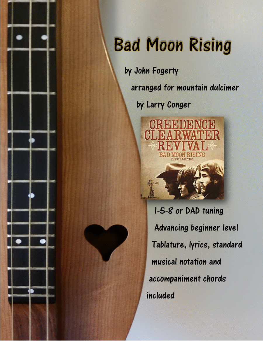Bad Moon Rising Dulcimer scores gallery preview page 1
