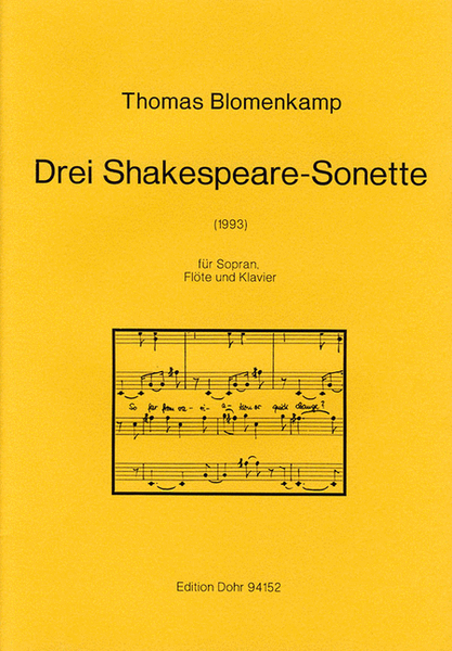 Drei Shakespeare-Sonette für Sopran, Flöte und Klavier (1993)