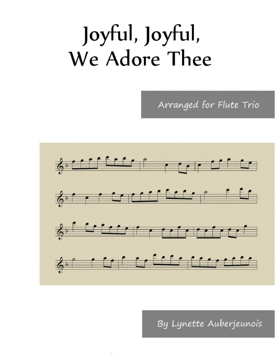 Joyful, Joyful, We Adore Thee - Flute Trio image number null