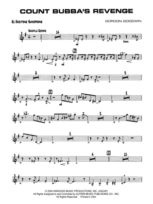 Count Bubba's Revenge: E-flat Baritone Saxophone