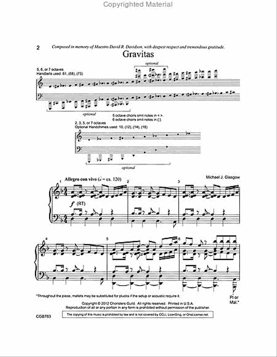 Gravitas Handbell Choir scores gallery preview page 2