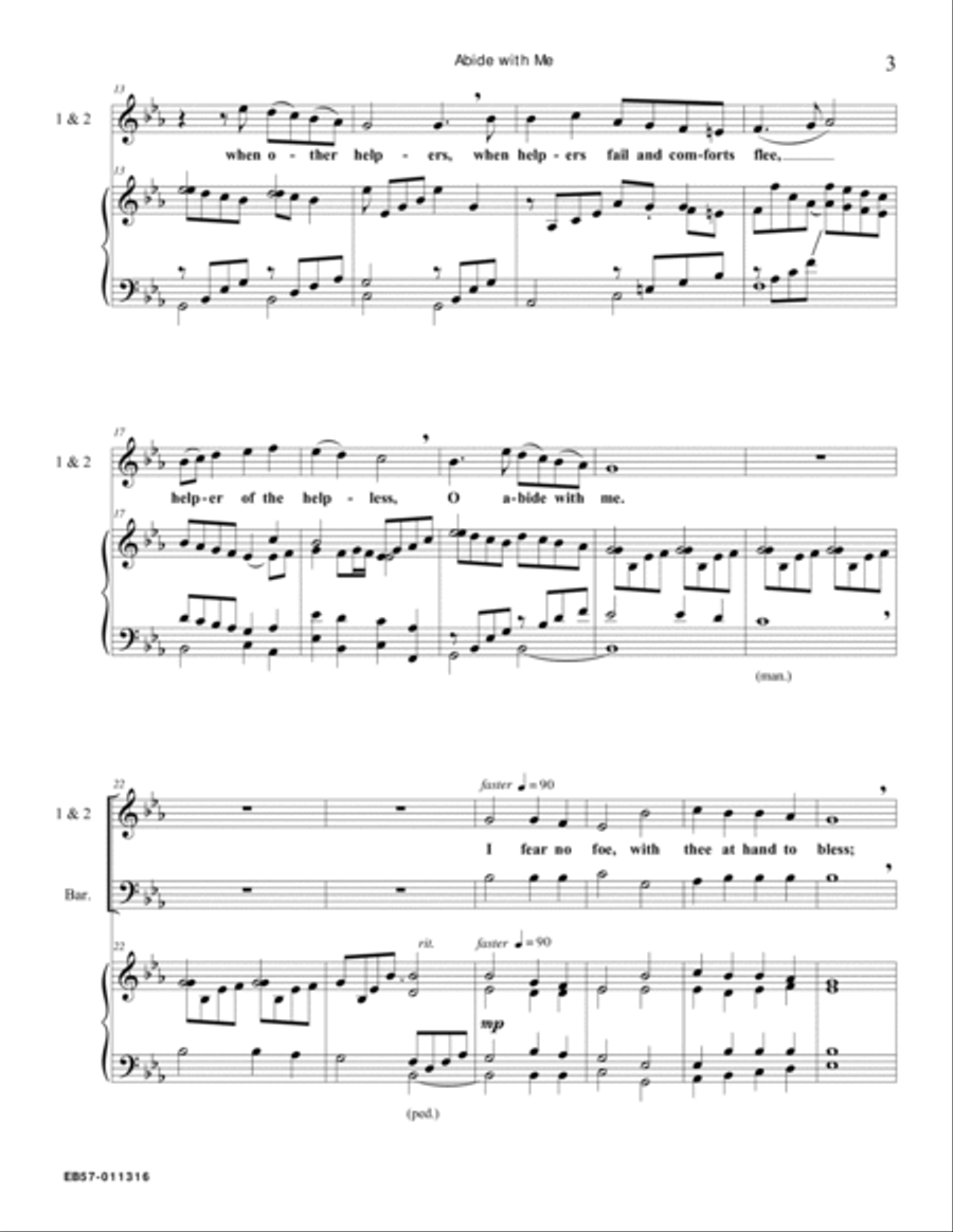 Abide with Me 3-Part scores gallery preview page 3
