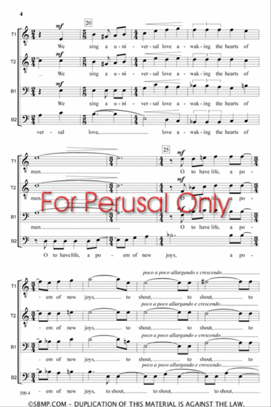 Listen to a Jubilant Song - TTBB Octavo TTBB scores gallery preview page 4