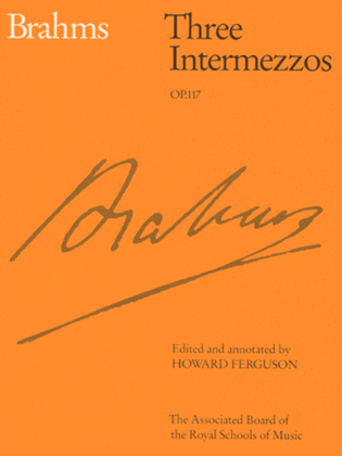 Book cover for Three Intermezzos, Op. 117