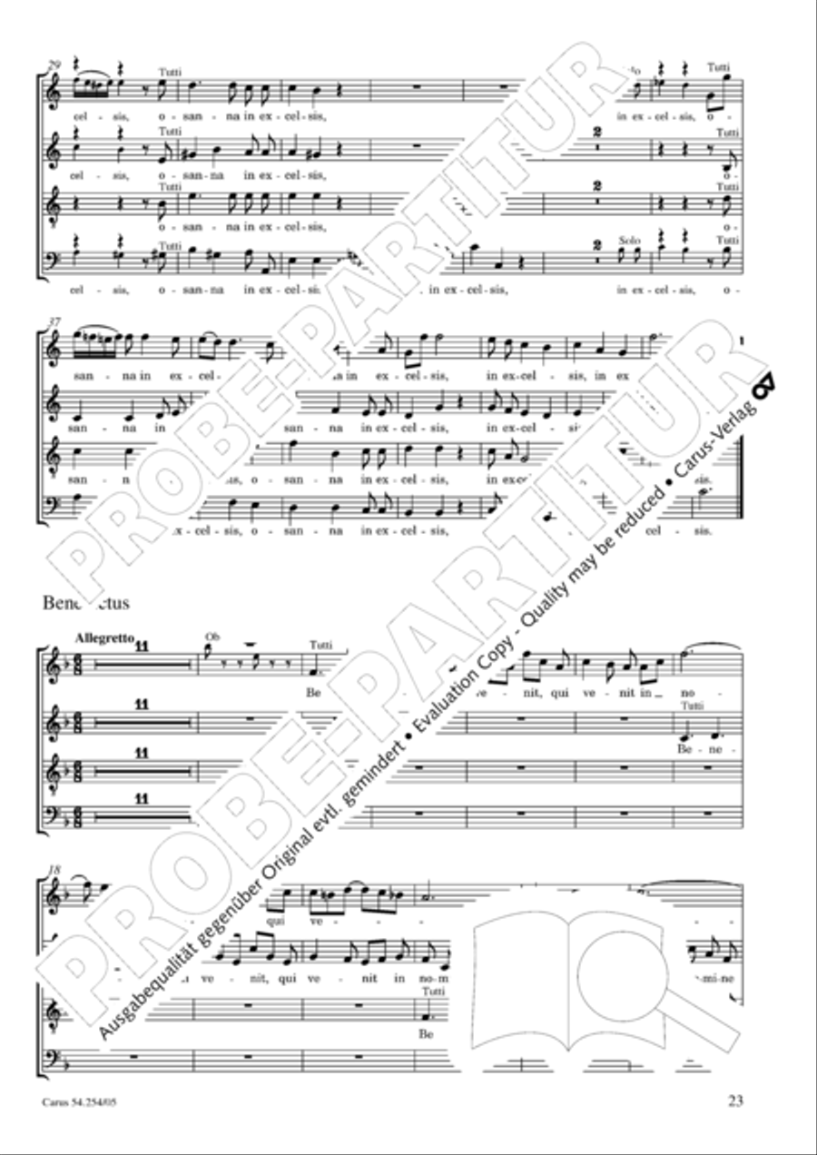Missa Sancti Hieronymi 4-Part scores gallery preview page 24