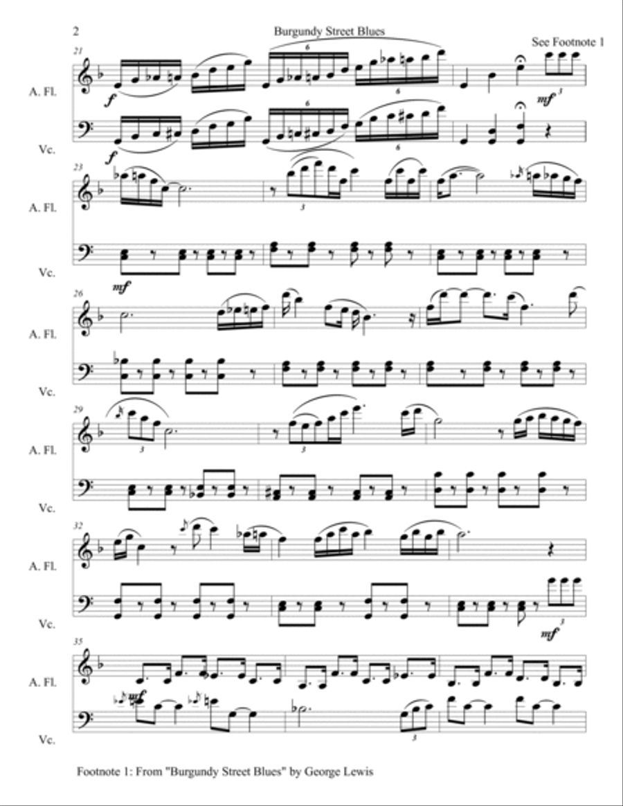 Burgundy Street Blues Burgundy Street Blues Flute scores gallery preview page 2