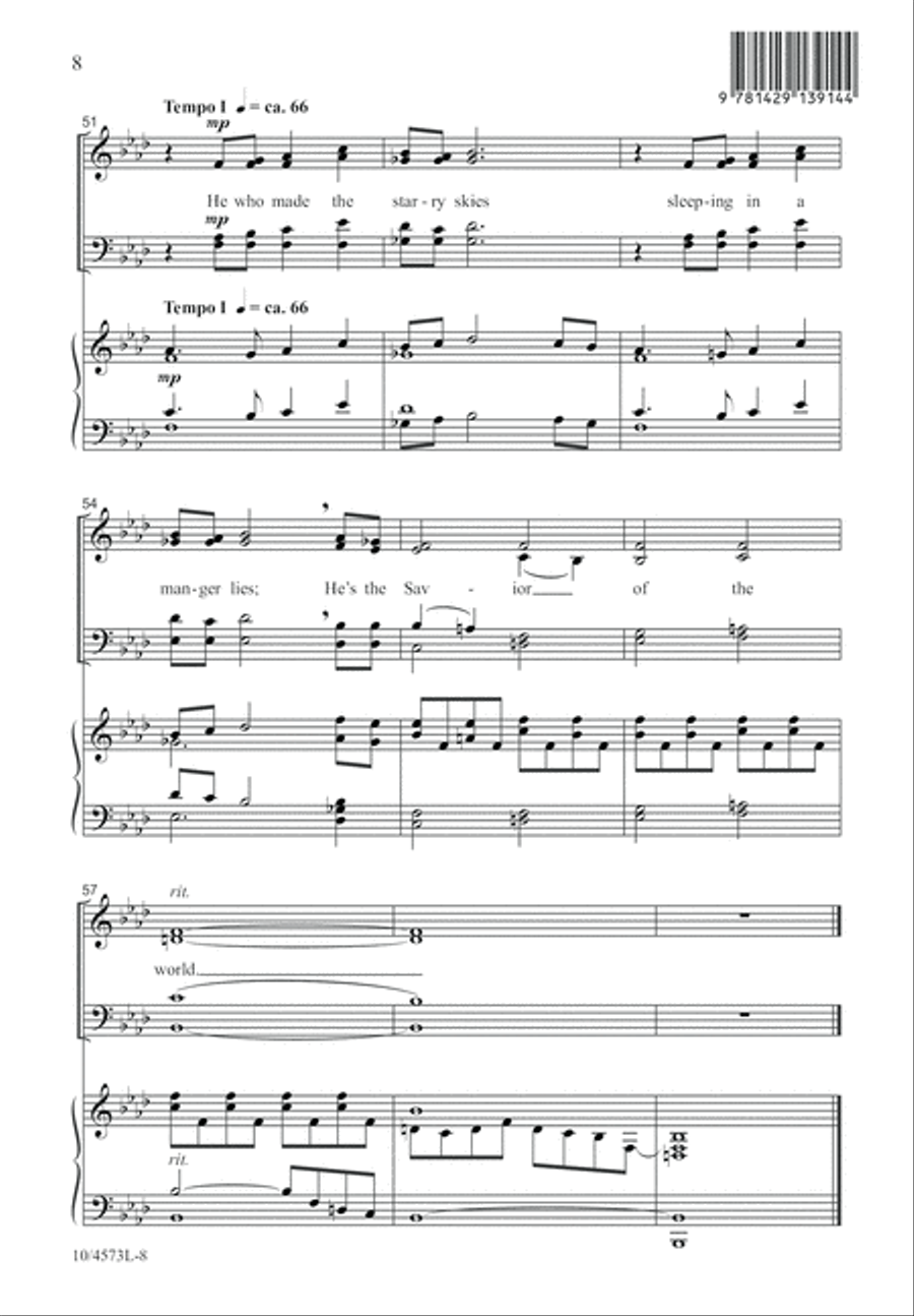 He Who Made the Starry Skies 4-Part scores gallery preview page 8
