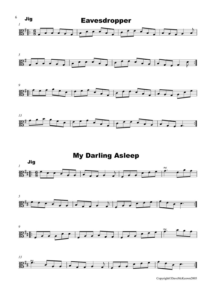 Irish Dance Music Vol.1 for Viola; 40 Jigs, Reels, Hornpipes and more.... Viola Solo scores gallery preview page 6