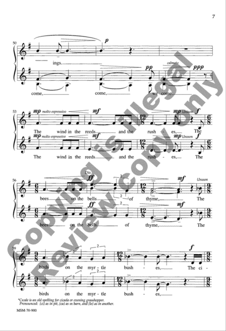 Ode to Shelley SSAA scores gallery preview page 13