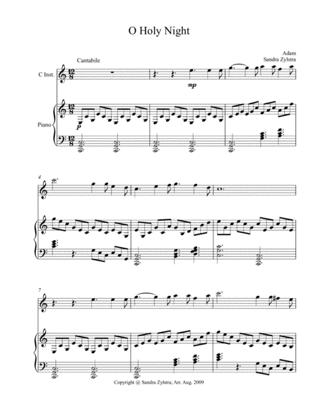 O Holy Night (treble C instrument solo) image number null