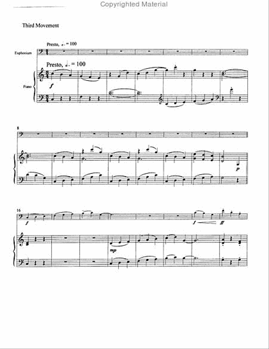 Concerto for Euphonium Concerto for Euphonium Euphonium scores gallery preview page 6