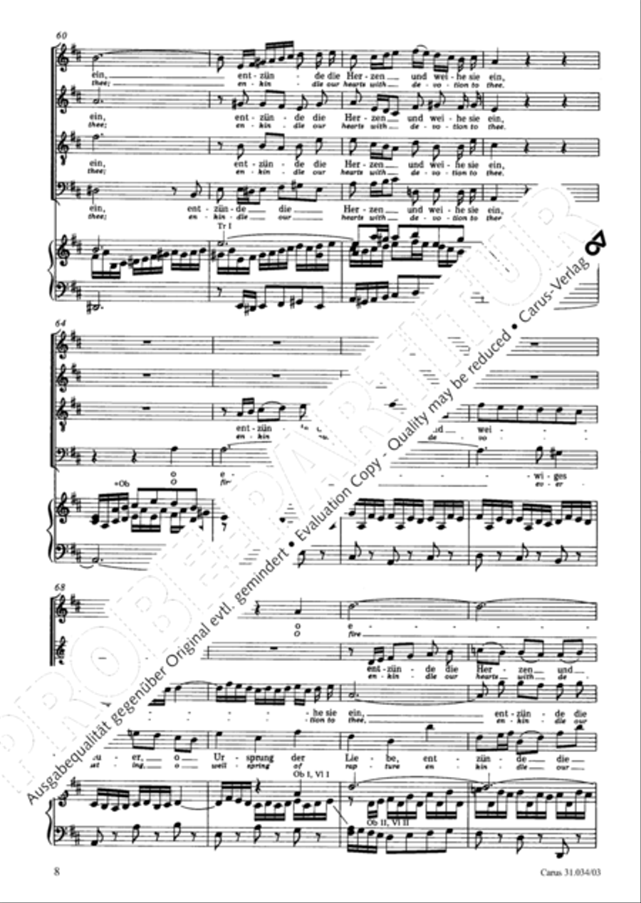 O fire everlasting (O ewiges Feuer, o Ursprung der Liebe) ATB scores gallery preview page 9