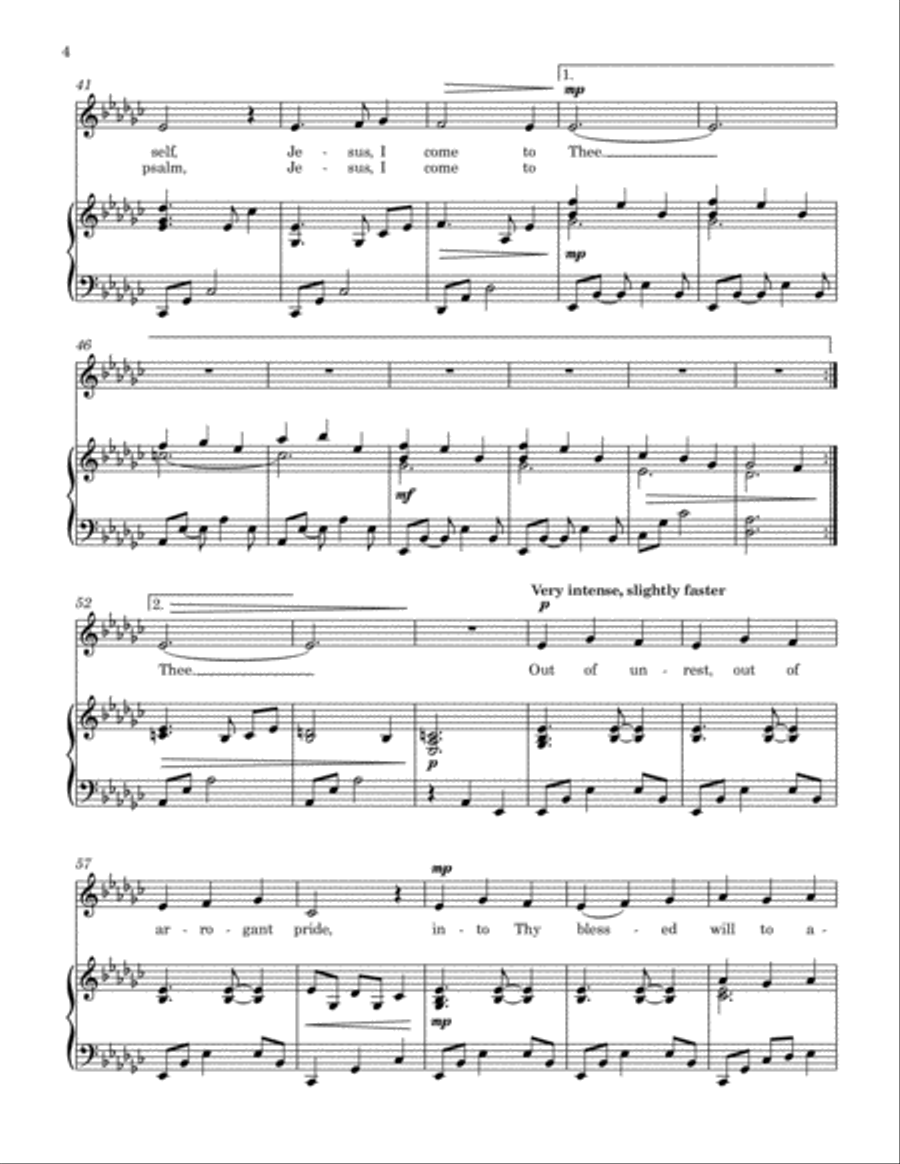 Jesus, I Come to Thee (Medium Low Voice) Low Voice scores gallery preview page 4