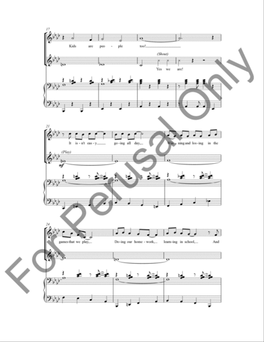 Kids Are People Too! Unison Choir scores gallery preview page 4