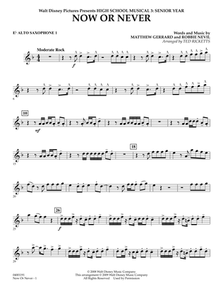 Now or Never (from High School Musical 3) - Eb Alto Saxophone 1