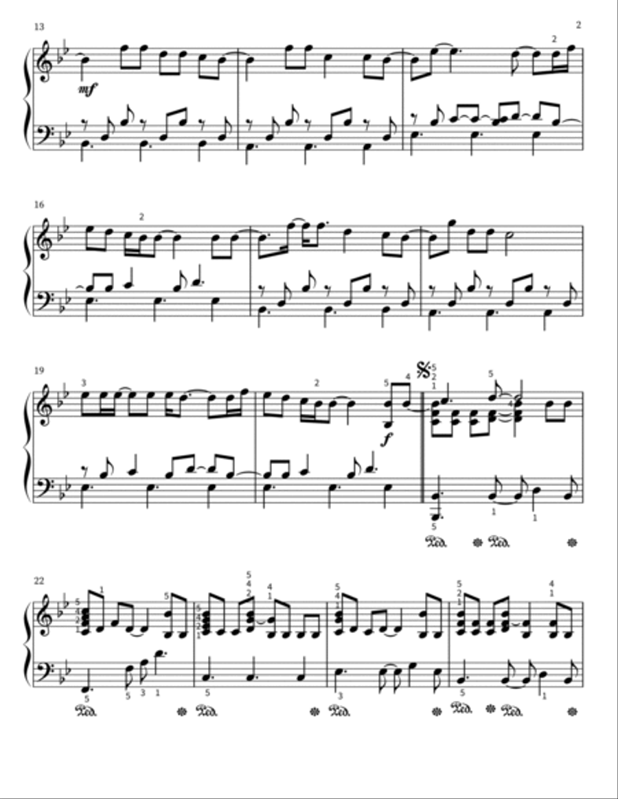 The Man Who Can't Be Moved Piano Solo scores gallery preview page 2