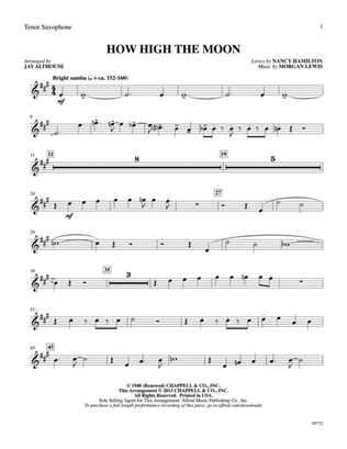 How High the Moon: B-flat Tenor Saxophone