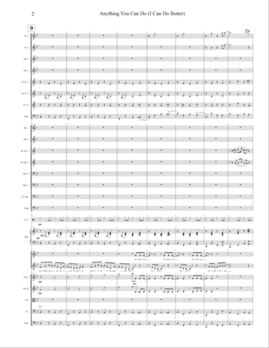 Anything You Can Do Full Orchestra scores gallery preview page 2