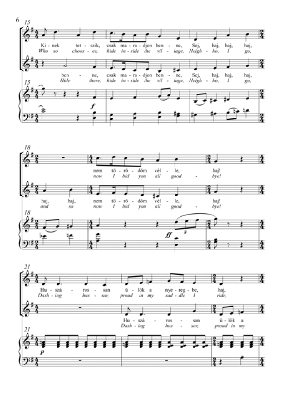 Hussar Song Hussar Song SA scores gallery preview page 5