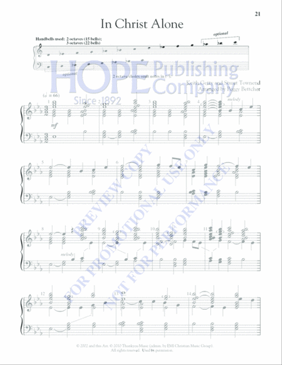 Easy to Ring Praise and Worship 3-Octaves scores gallery preview page 21
