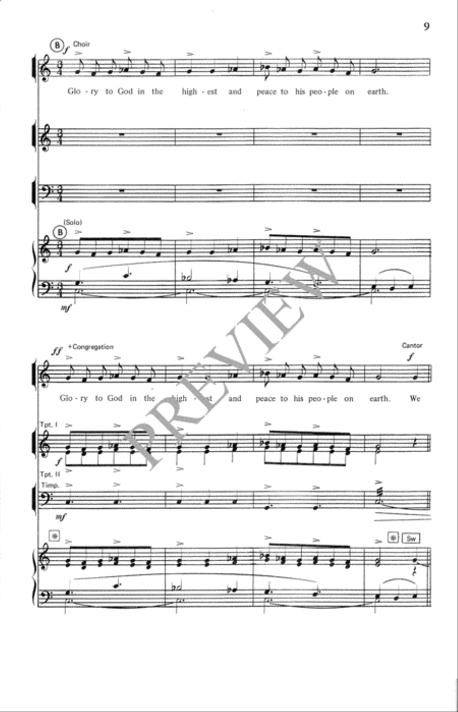 Festive Mass Festive Mass Unison Choir scores gallery preview page 10