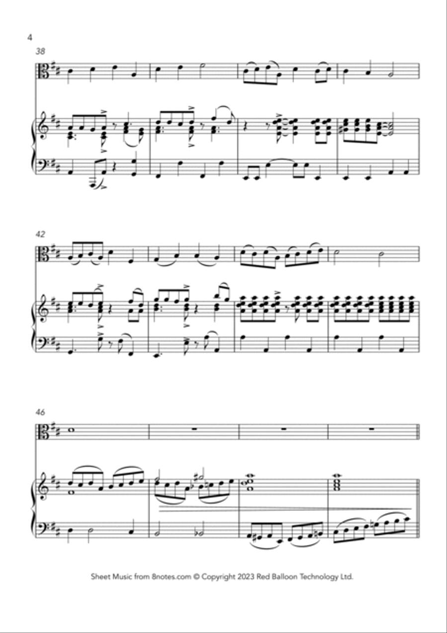 Easter Hymn (Jesus Christ is Risen Today) Viola scores gallery preview page 4