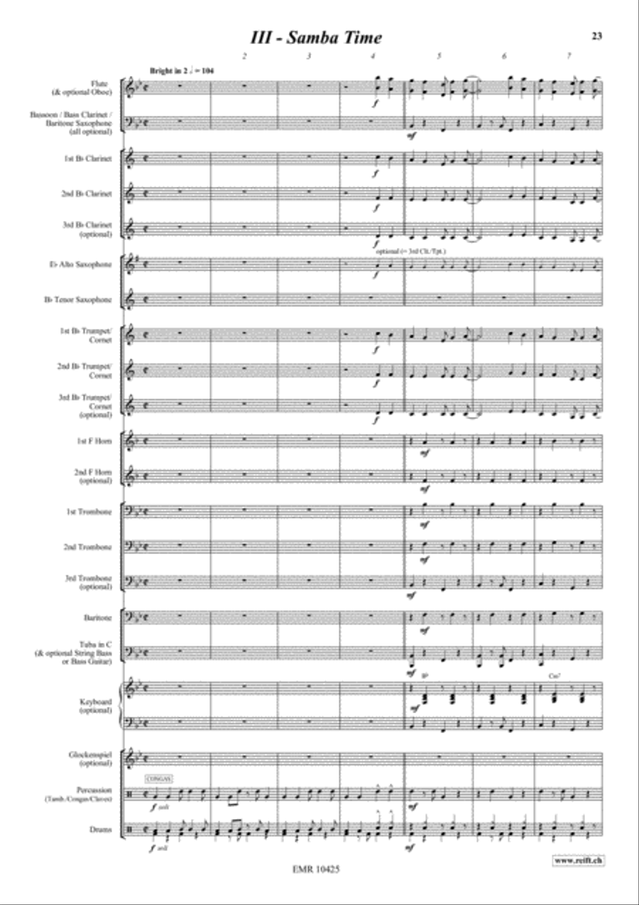 Americana Suite Americana Suite Concert Band scores gallery preview page 15