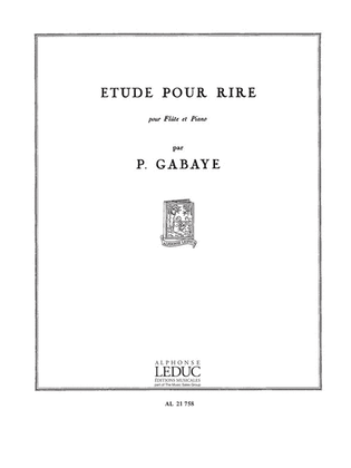 Book cover for Etude Pour Rire (flute & Piano)