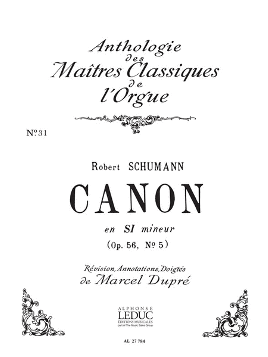 Canon Op.56, No.5 In B Minor (maitres Classiques No.31) (or