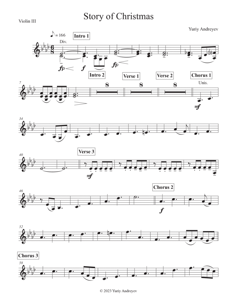 Story of Christmas Story of Christmas Violin Solo scores gallery preview page 1