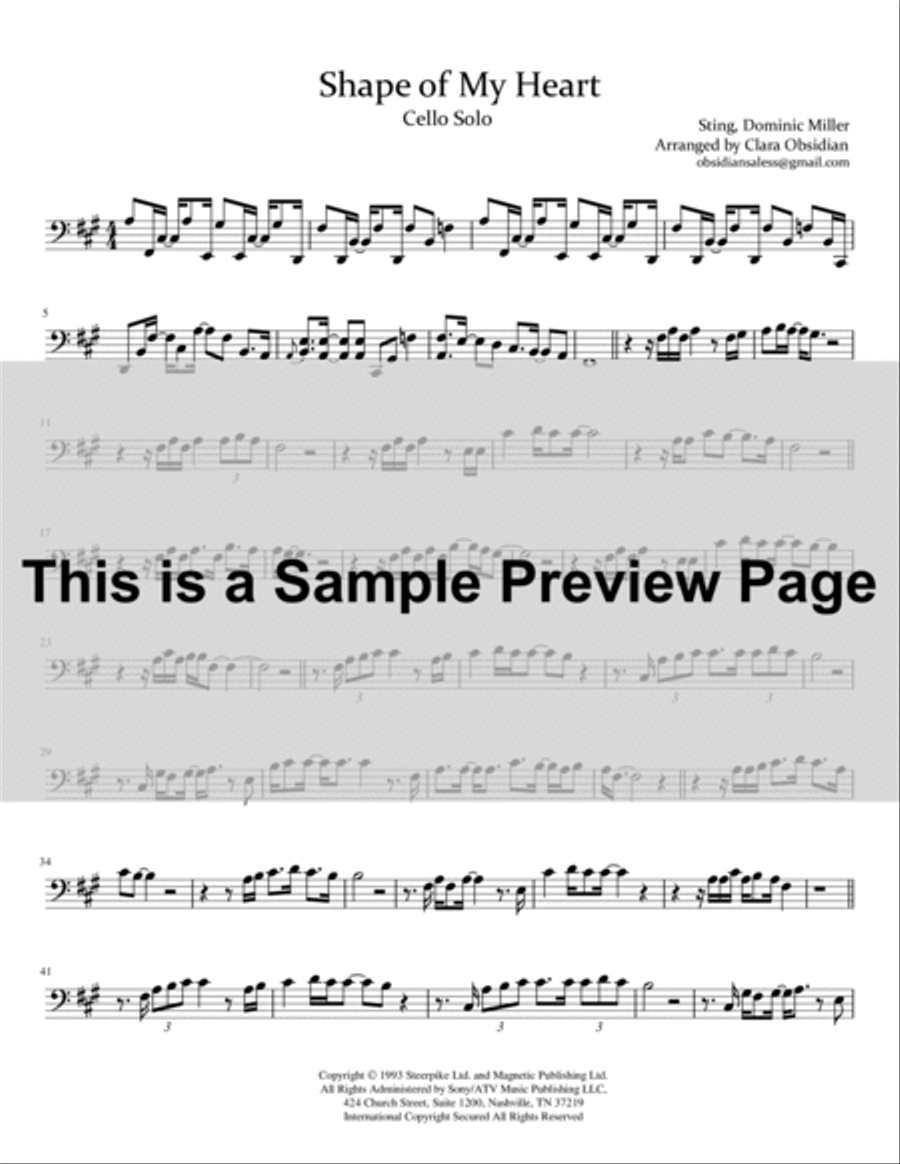 Shape Of My Heart Small Ensemble scores gallery preview page 2