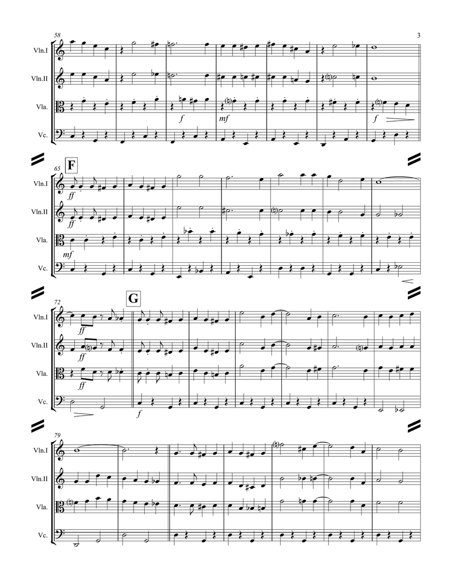 Mele Kalikimaka String Quartet scores gallery preview page 4