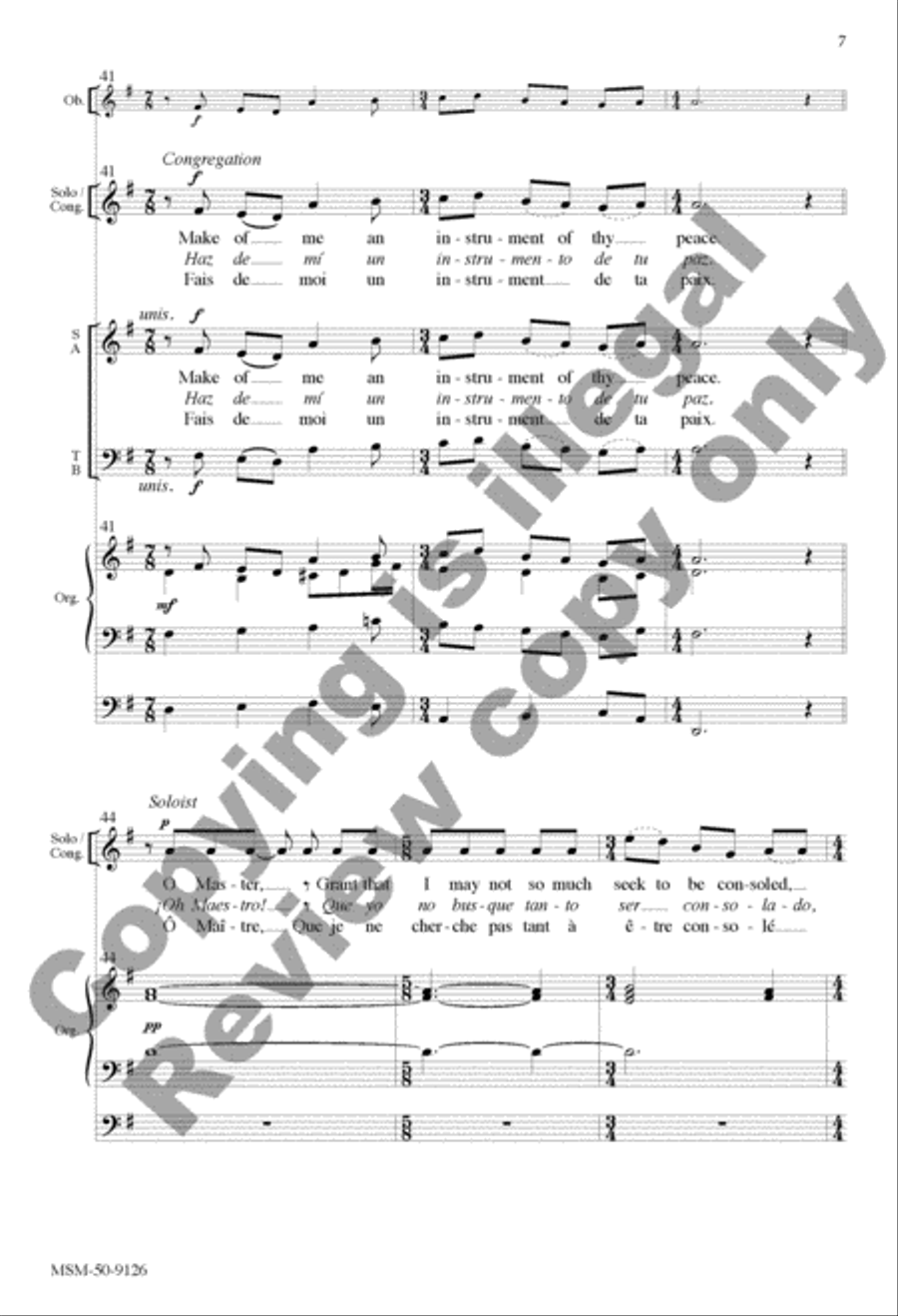 Peace Prayer of St. Francis 4-Part scores gallery preview page 17