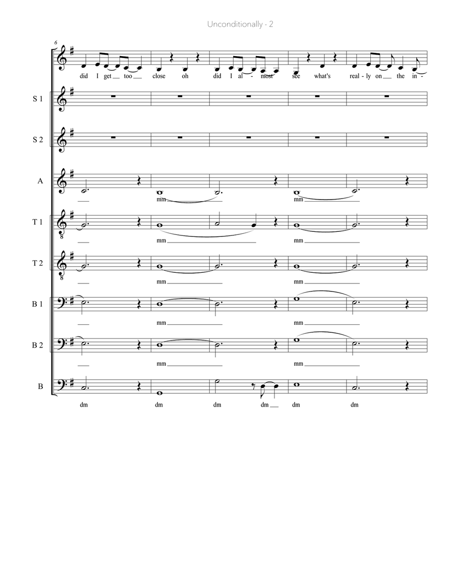 Unconditionally A Cappella scores gallery preview page 2
