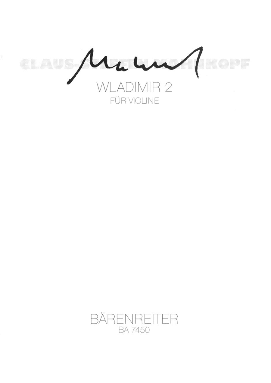 Wladimir 2 (1994) Wladimir 2 (1994) Violin Solo scores gallery preview page 1