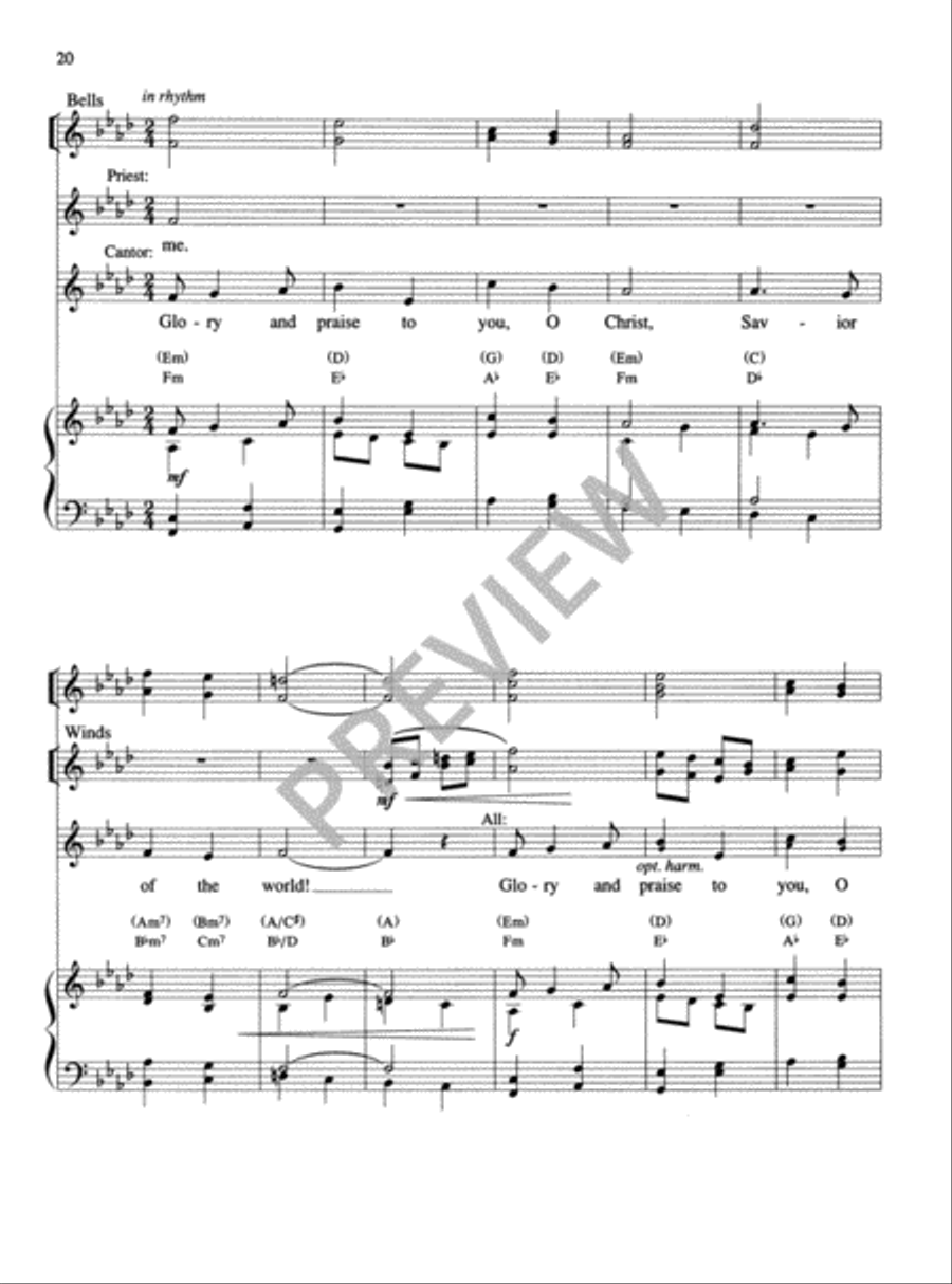 Eucharistic Prayer II - Full Score 4-Part scores gallery preview page 22
