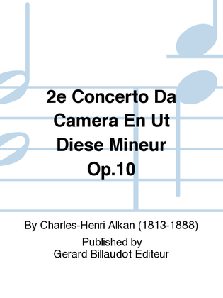 Book cover for 2e Concerto Da Camera En Ut Diese Mineur Op. 10