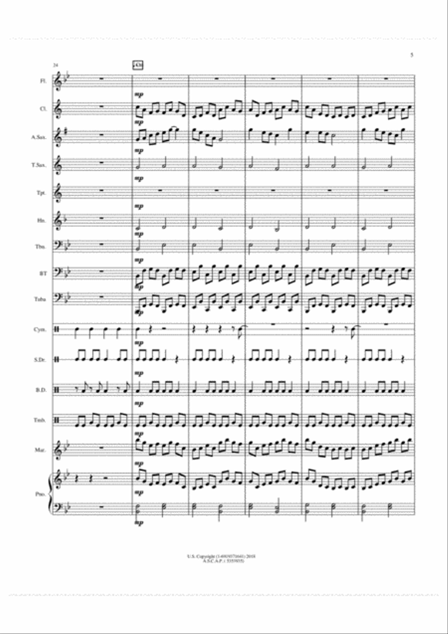 Cowboy in China Concert Band scores gallery preview page 5