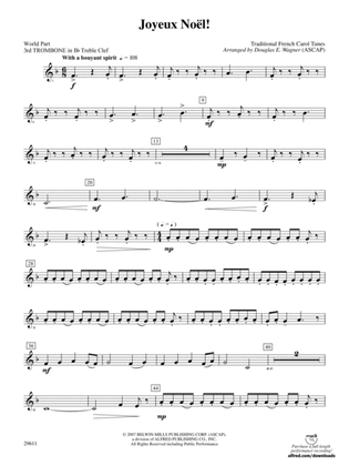 Joyeux Noël!: (wp) 3rd B-flat Trombone T.C.