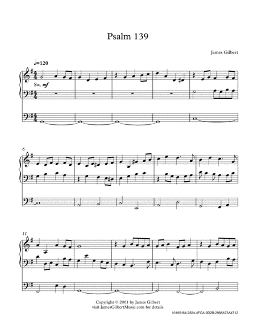 Psalm 139 Psalm 139 Organ Solo scores gallery preview page 2