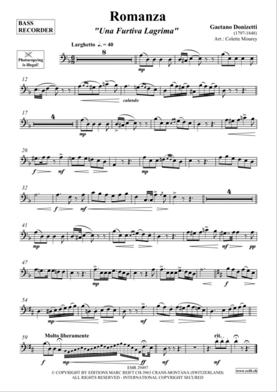 Romanza Romanza Bass Recorder scores gallery preview page 2