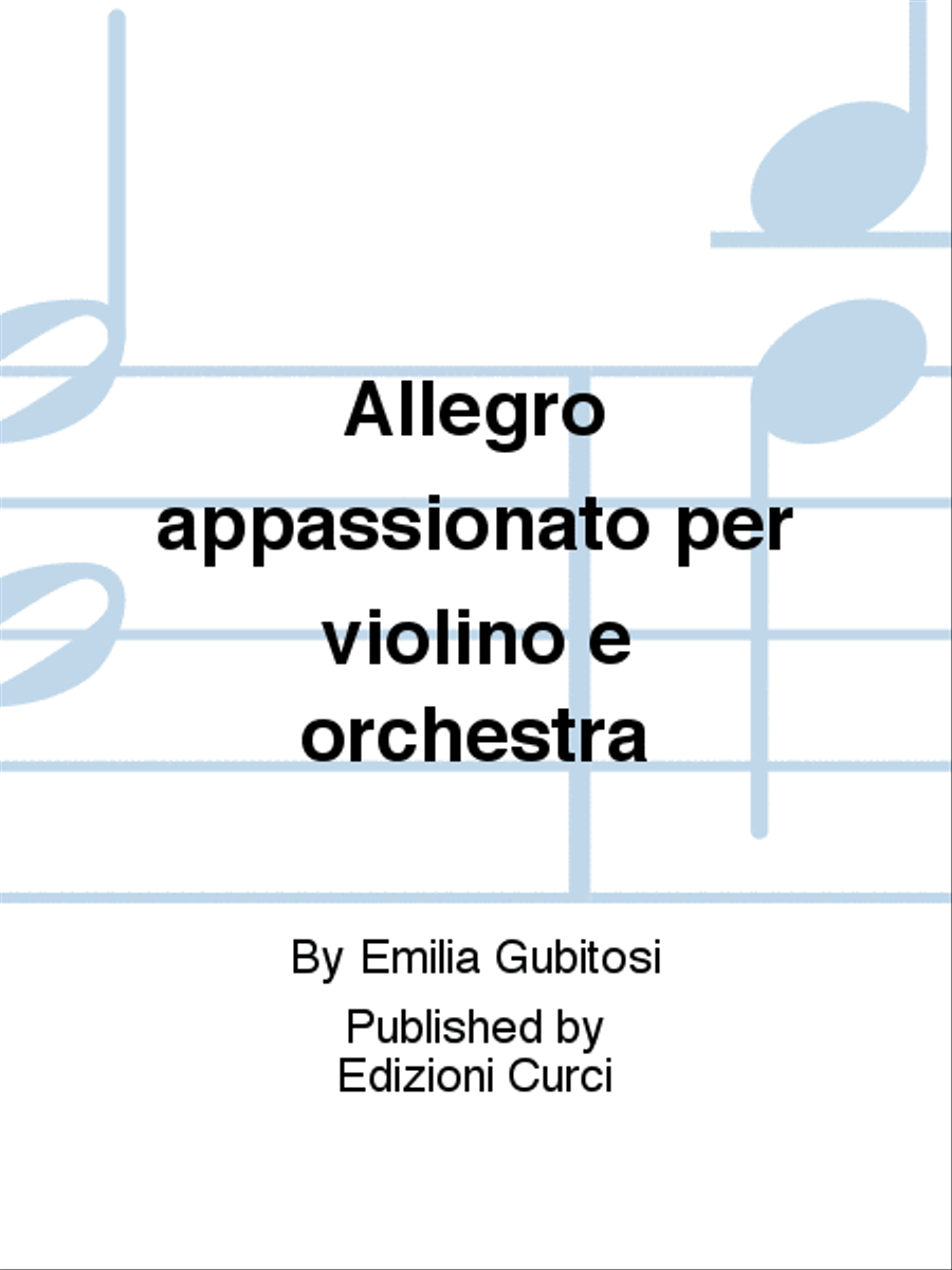 Allegro appassionato per violino e orchestra Violin Solo scores gallery preview page 1