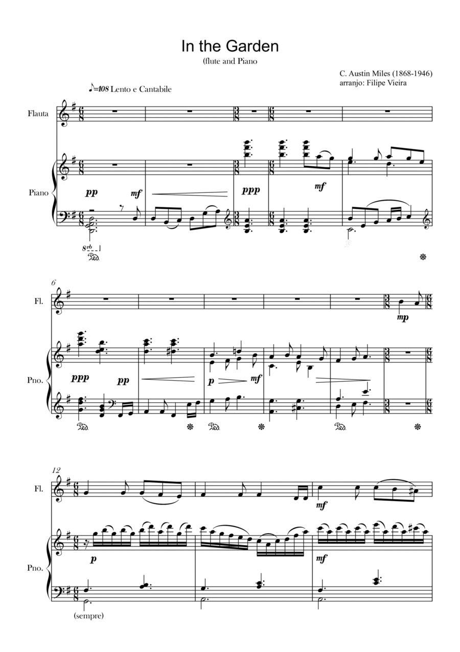 In the Garden (Hymn) Flute Solo scores gallery preview page 1
